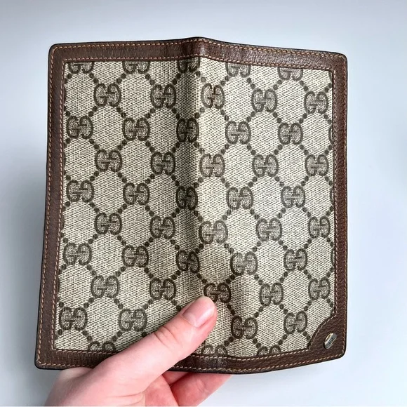Gucci Beige and Brown Wallet and check book - Picture 3 of 7